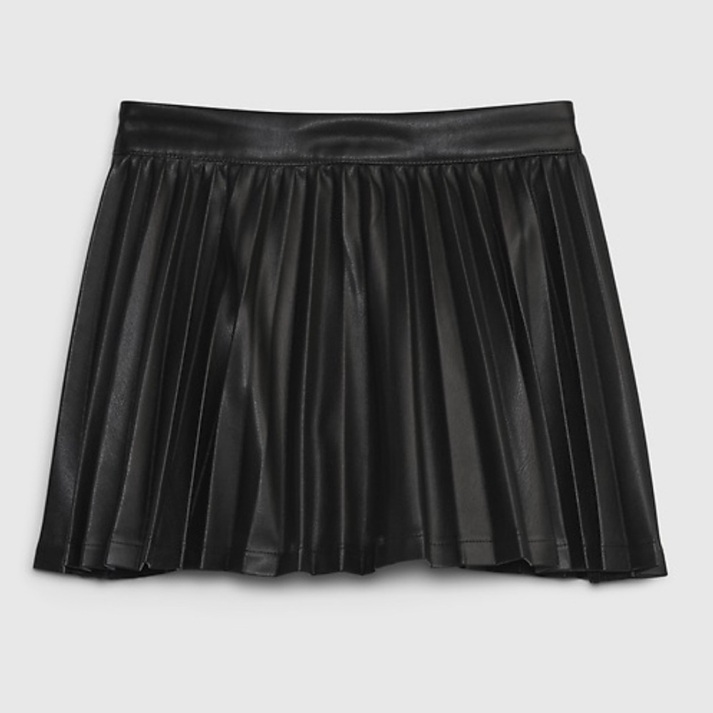 NWT GAP Pleated Vegan Leather Skirt
